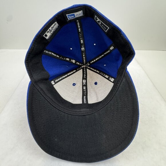 Kansas City Royals Blue New Era Fitted Hat 59Fifty 7-1/4 MLB Authentic On-Field - Picture 6 of 10